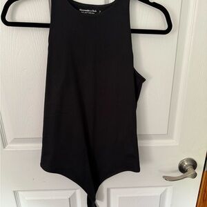 Abercrombie & Fitch Black high neck Fitted Bodysuit
